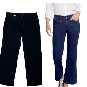 NYDJ Women's Size Large Waist Match Genesis Relaxed Flare In Black Rinse NWOT